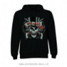 GUNS N' ROSES - DISTRESSED SKULL (FELPA CON CAPPUCCIO UNISEX TG. S)