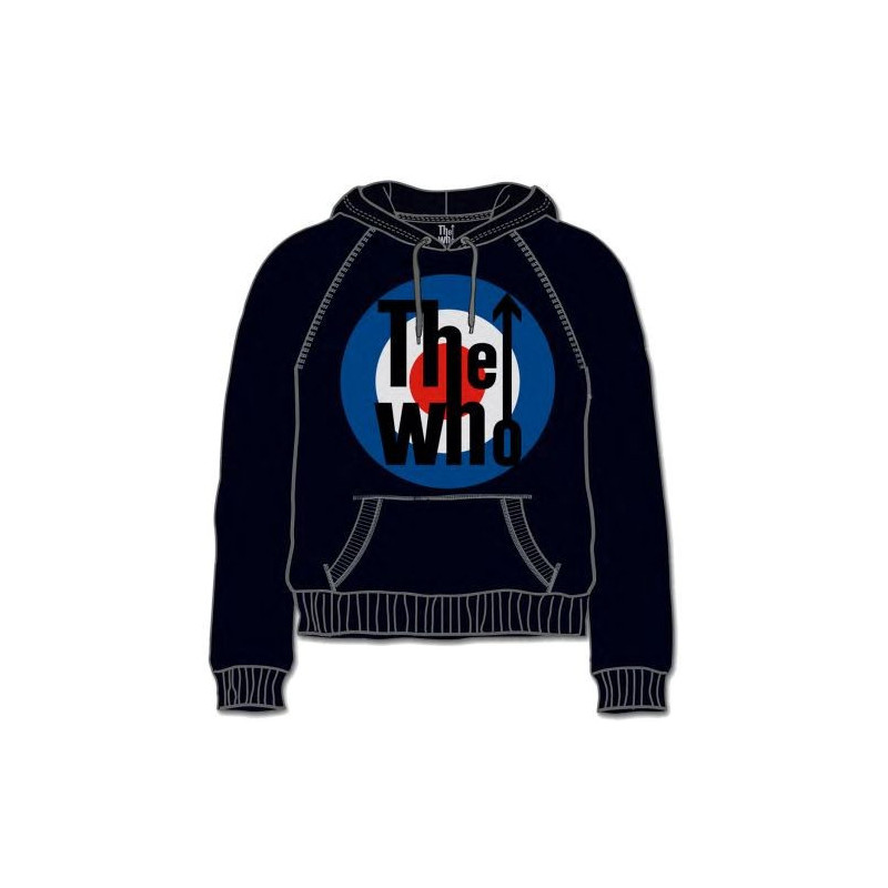 THE WHO TARGET CLASSIC BLACK MENS HOODIE: X LARGE