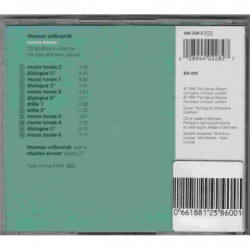 MONOTONES ERNEST - 12 STUDIES IN SILENCE