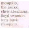 MOSQUITO/SEE THROUGH