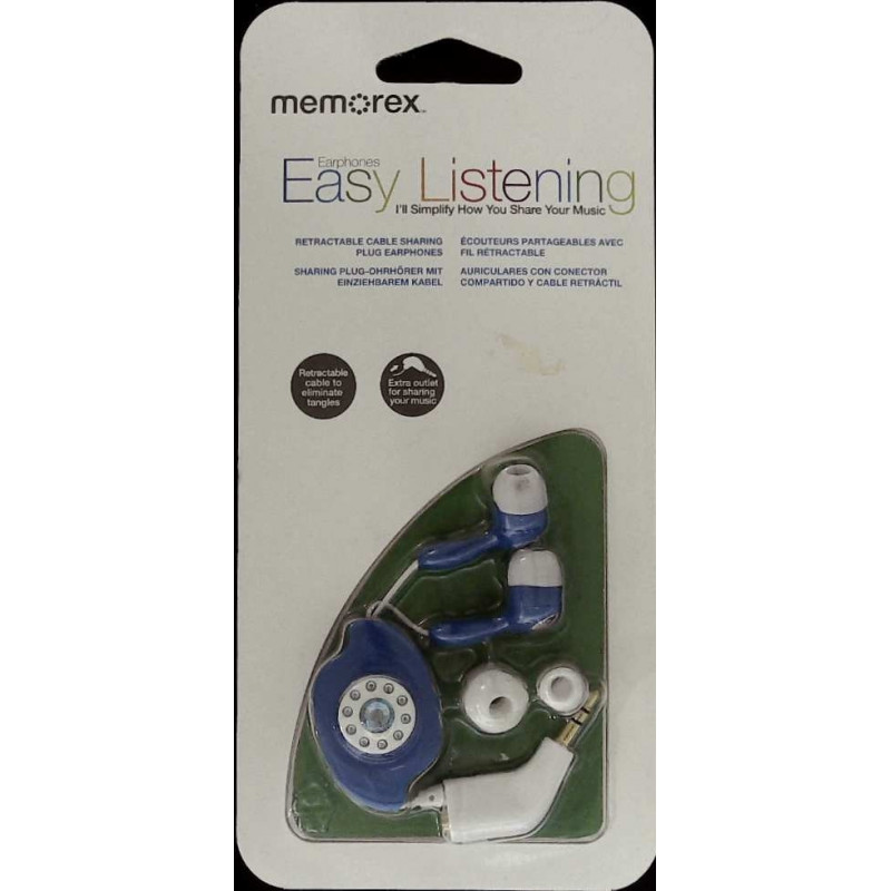 IE 300 BLUE STEREA IN EAR HEADPHONES MEMOREX