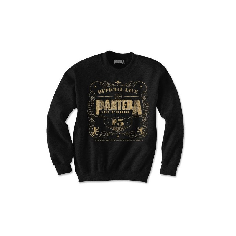 PANTERA 101 PROOF MENS BLK SWEATSHIRT: SMALL