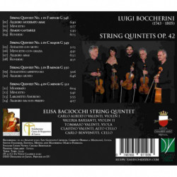 BOCCHERINI: STRING QUINTETS OP. 42