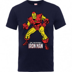 IRON MAN POSE BOYS NAVY TS: 7 - 8 YEARS