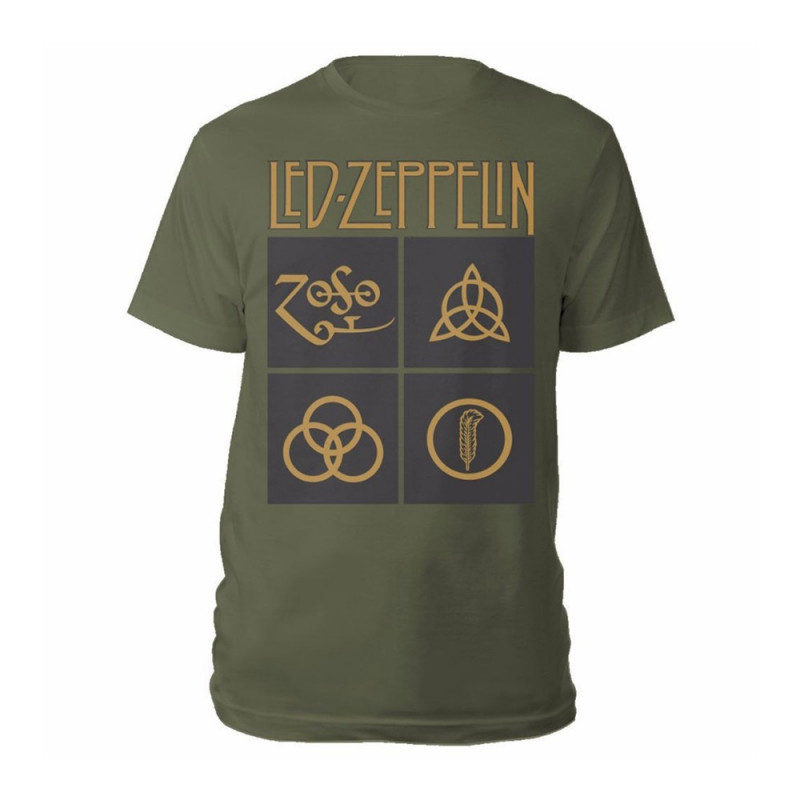 LED ZEPPELIN GOLD SYMBOLS & BLACK SQUARES