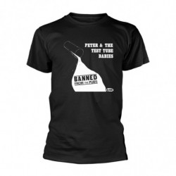 PETER & THE TEST TUBE BABIES BANNED FROM THE PUBS (BLACK) TS