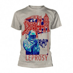 DEATH LEPROSY BLUE & RED (OFF WHITE) TS