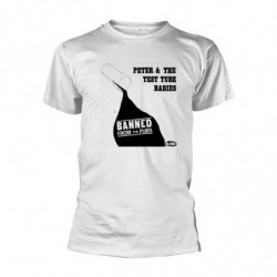 PETER & THE TEST TUBE BABIES BANNED FROM THE PUBS (WHITE) TS
