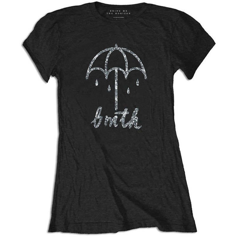 BRING ME THE HORIZON LADIES FASHION TEE: UMBRELLA (LARGE) BLACK LADIES FASHION TEE