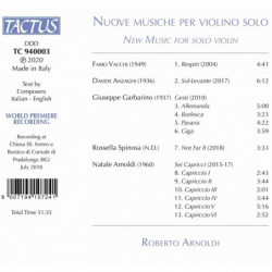 NUOVE MUSICHE PER VIOLINO SOLO
