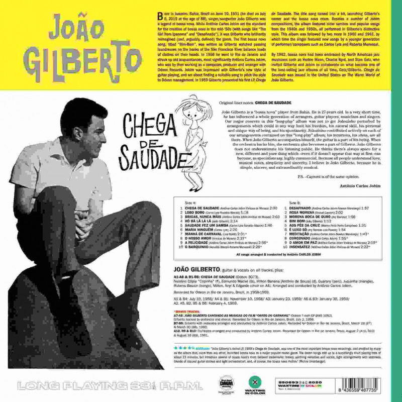 CHEGA DE SAUDADE [LTD.ED. COLORED VINYL]