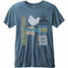 WOODSTOCK - CLASSIC VINTAGE POSTER BLUE (T-SHIRT UNISEX TG. S)