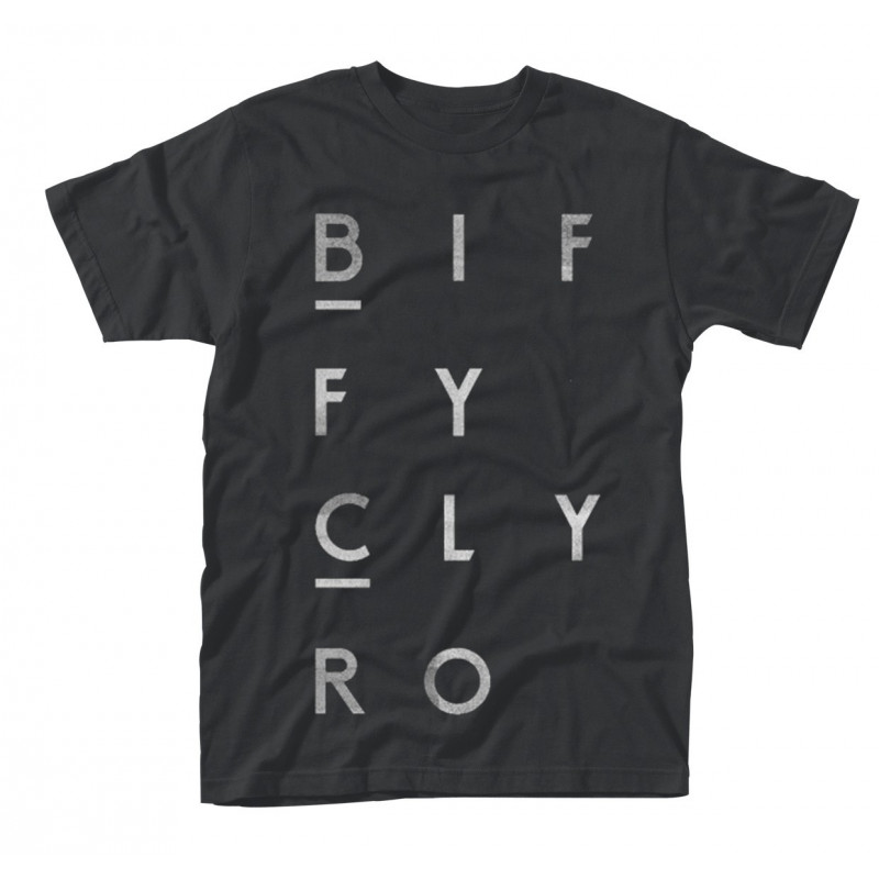 BIFFY CLYRO BLOCKS LOGO T-SHIRT UNISEX: X-LARGE