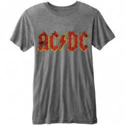 AC/DC  - BURN-OUT LOGO (T-SHIRT UNISEX TG. XL)