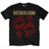 SYSTEM OF A DOWN MEN'S TEE: FISTICUFFS (SMALL) BLACK MENS TEE