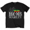 BOB MARLEY UNISEX T-SHIRT: DISTRESSED LOGO (XX-LARGE)