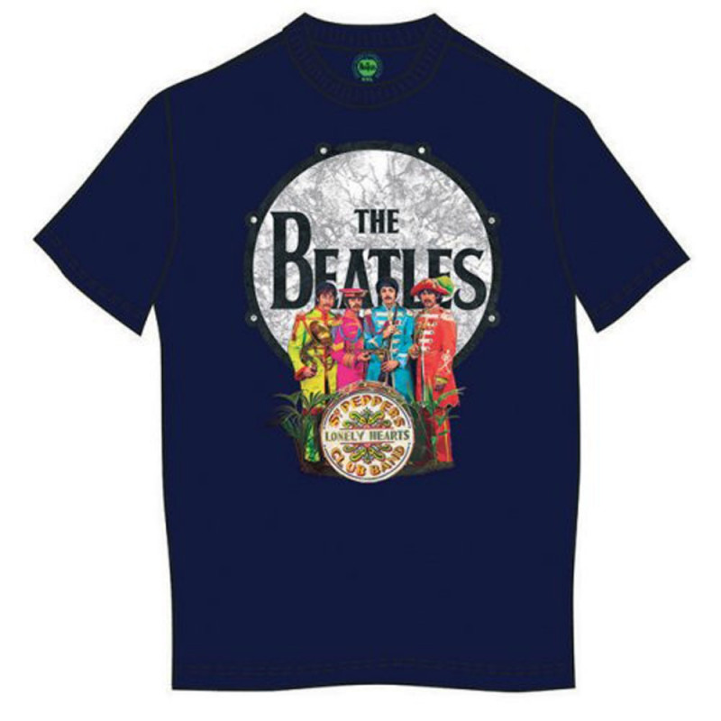 BEATLES (THE) - SGT PEPPER & DRUM BLUE (T-SHIRT UNISEX TG. L)