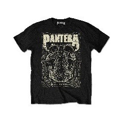 T-SHIRT  L BLACK UNISEX  101 PROOF SKULL PANTERA