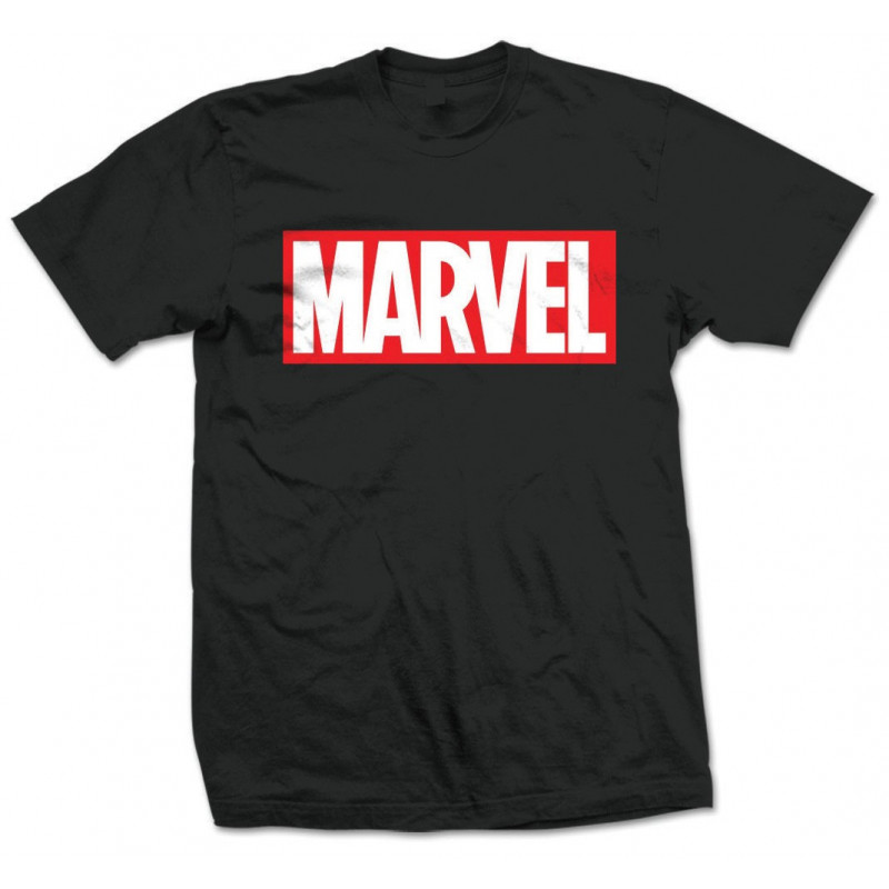 MARVEL COMICS MEN'S TEE: BOX LOGO (SMALL)