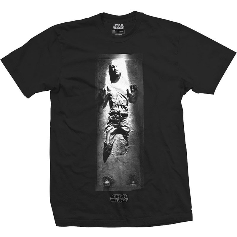 STAR WARS MEN'S TEE: HAN IN CARBONITE (LARGE) BLACK MENS TEE