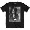 AMY WINEHOUSE FLOWER PORTRAIT MENS BLK TS: LARGE