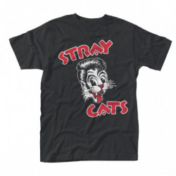 STRAY CATS CAT LOGO T-SHIRT UNISEX: MEDIUM