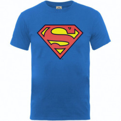 DC COMICS KID'S TEE: SUPERMAN SHIELD (7 - 8 YEARS (MEDIUM)) BLUE KIDS KID'S TEE