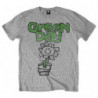 GREEN DAY MEN'S TEE: FLOWER POT (X-LARGE) GREY MENS TEE