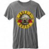 GUNS N' ROSES - BURN-OUT BULLET LOGO GREY (T-SHIRT UNISEX TG. M)