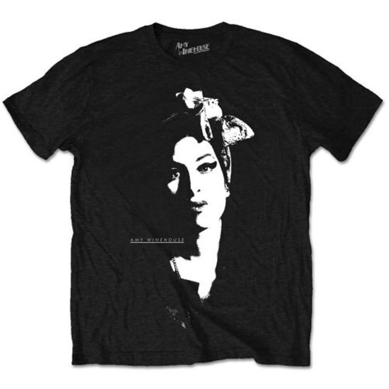 AMY WINEHOUSE - SCARF PORTRAIT BLACK (T-SHIRT UNISEX TG. L)