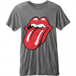 ROLLING STONES (THE) - BURN-OUT CLASSIC TONGUE GREY (T-SHIRT UNISEX TG. XL)