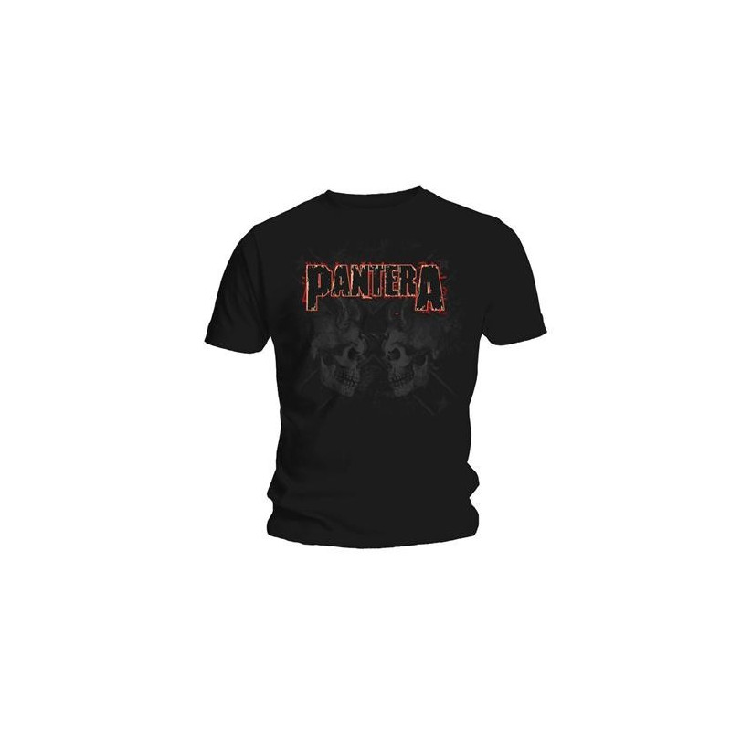 PANTERA WATERMARKED SKULLS MENS BLK