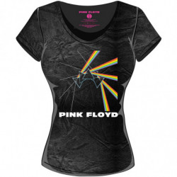 PINK FLOYD - ACID WASH MULTI-LOGO BLACK GREY (T-SHIRT DONNA TG. XL)