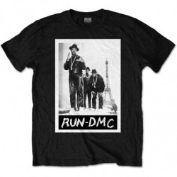 RUN DMC PARIS PHOTO MENS BLACK TSHIRT: XL