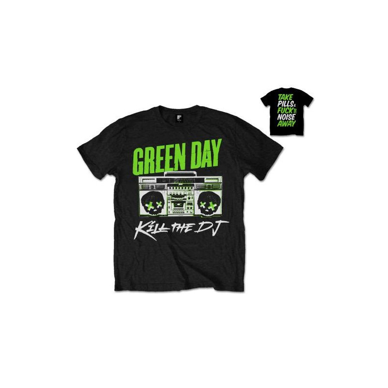 GREEN DAY MEN'S TEE: KILL THE DJ (XX-LARGE) BLACK MENS TEE