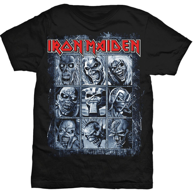 IRON MAIDEN - NINE EDDIES BLACK (T-SHIRT UNISEX TG. M)