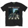 THE BEATLES MEN'S TEE: ABBEY ROAD WITH LOGO (X-LARGE) BLACK MENS TEE