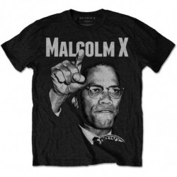 MALCOLM X MEN'S TEE: POINTING (SMALL)