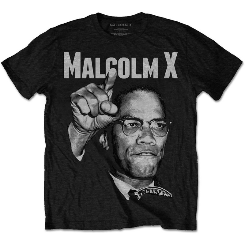 MALCOLM X MEN'S TEE: POINTING (SMALL)