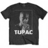 TUPAC MEN'S TEE: PRAYING (X-LARGE) BLACK MENS TEE