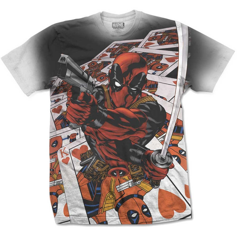 MARVEL COMICS - DEADPOOL CARDS (T-SHIRT UNISEX TG. XL)