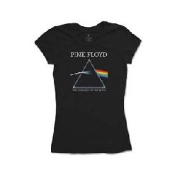 PINK FLOYD LADIES FASHION TEE: DARK SIDE OF THE MOON (LARGE) BLACK LADIES FASHION TEE