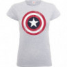 MARVEL COMICS - CAPTAIN AMERICA DISTRESSED SHIELD GREY (T-SHIRT BAMBINO 12/13 ANNI)