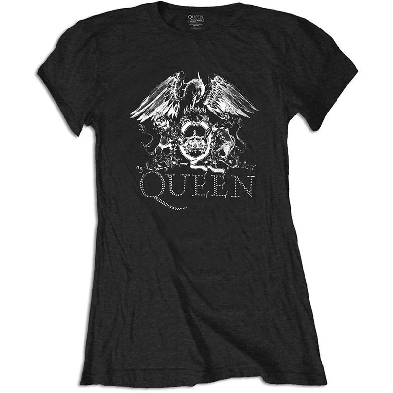 QUEEN LADIES FASHION TEE: LOGO (XX-LARGE) BLACK LADIES FASHION TEE