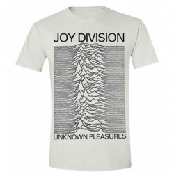 JOY DIVISION UNKNOWN PLEASURES (WHITE) T-SHIRT UNISEX: X-LARGE