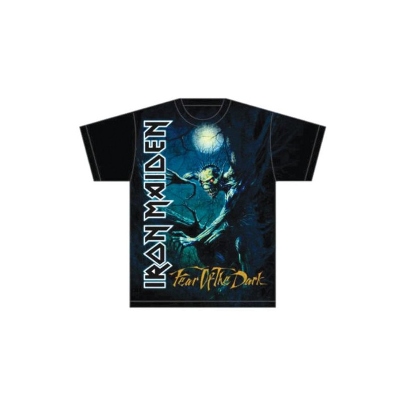IRON MAIDEN UNISEX T-SHIRT: FEAR OF THE DARK TREE SPRITE (BLACK) (X-LARGE)