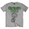 GREEN DAY MEN'S TEE: FLOWER POT (LARGE) GREY MENS TEE