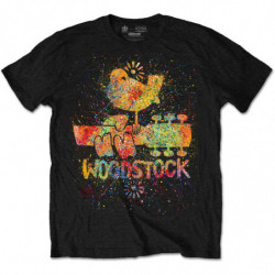 WOODSTOCK MEN'S SPECIAL EDITION TEE: SPLATTER (MEDIUM) BLACK MENS SPECIAL EDITION TEE