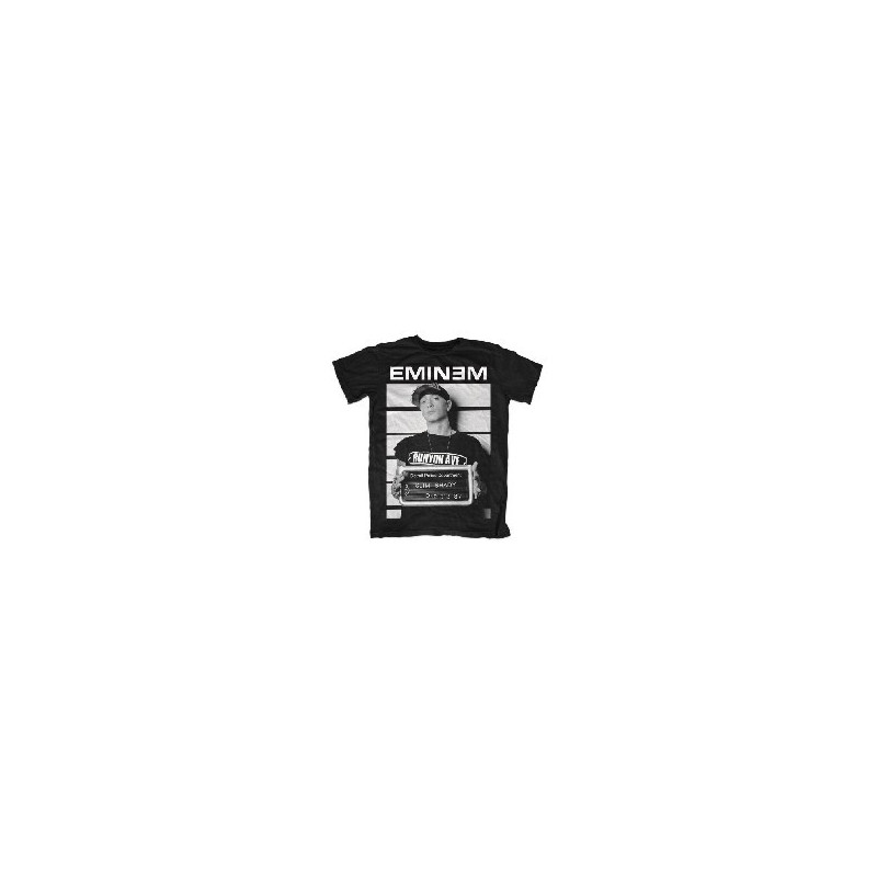 EMINEM T-SHIRT  S UNISEX BLACK  ARREST