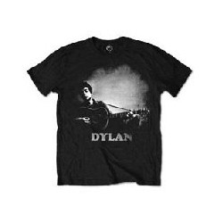 BOB DYLAN - GUITAR & LOGO (T-SHIRT UNISEX TG. L)